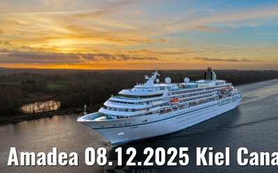 Amadea 08.12.2025 Kiel Canal sunrise
