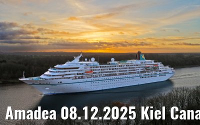 Amadea 08.12.2025 Kiel Canal sunrise