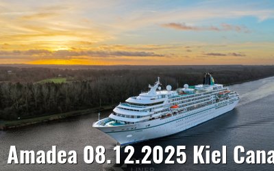 Amadea 08.12.2025 Kiel Canal sunrise