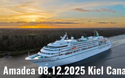 Amadea 08.12.2025 Kiel Canal sunrise