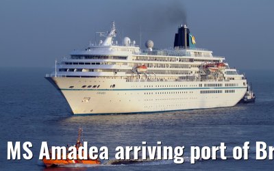 MS Amadea arriving port of Bremerhaven, 29. July 2013