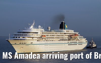 MS Amadea arriving port of Bremerhaven, 29. July 2013