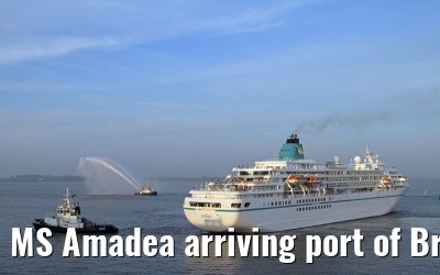 MS Amadea arriving port of Bremerhaven, 29. July 2013