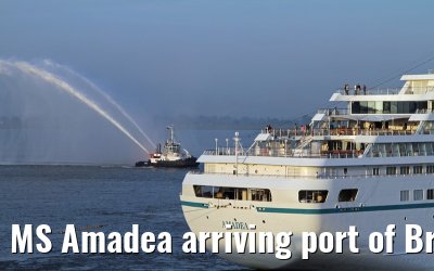 MS Amadea arriving port of Bremerhaven, 29. July 2013