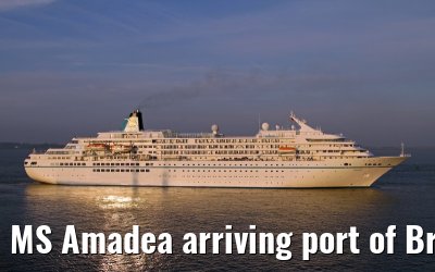 MS Amadea arriving port of Bremerhaven, 29. July 2013