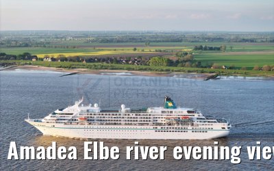 Amadea Elbe river evening view 06.05.2024