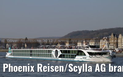 Phoenix Reisen/Scylla AG brand new AMELIA on the first journey from Cologne to Koblenz - March 28, 2012 