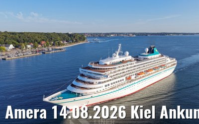 Amera 14.08.2026 Kiel Ankunft