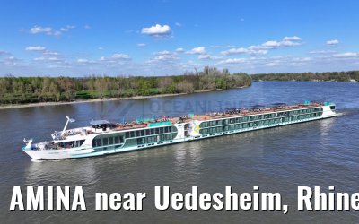 AMINA near Uedesheim, Rhine river 10.04.2024