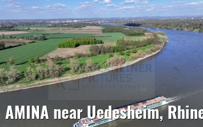 AMINA near Uedesheim, Rhine river 10.04.2024