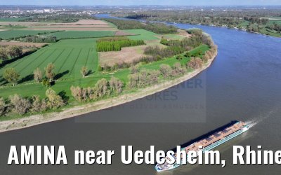 AMINA near Uedesheim, Rhine river 10.04.2024