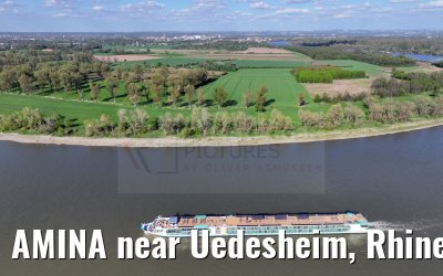 AMINA near Uedesheim, Rhine river 10.04.2024