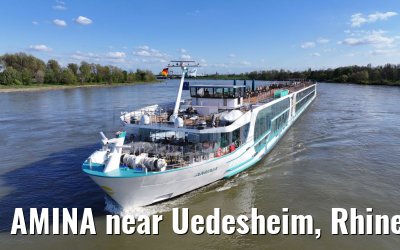 AMINA near Uedesheim, Rhine river 10.04.2024