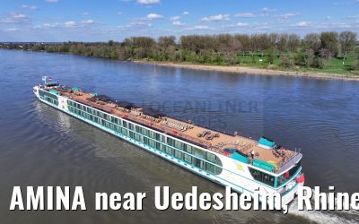 AMINA near Uedesheim, Rhine river 10.04.2024