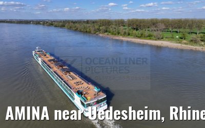 AMINA near Uedesheim, Rhine river 10.04.2024