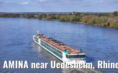 AMINA near Uedesheim, Rhine river 10.04.2024