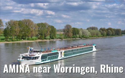 AMINA near Worringen, Rhine river 10.04.2024