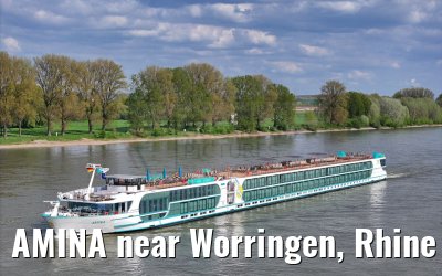 AMINA near Worringen, Rhine river 10.04.2024