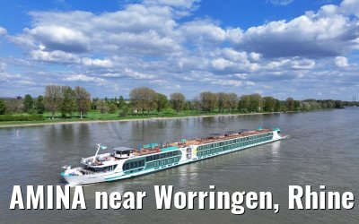 AMINA near Worringen, Rhine river 10.04.2024