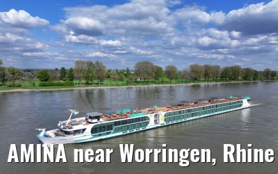 AMINA near Worringen, Rhine river 10.04.2024