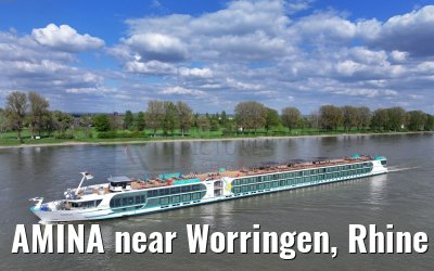 AMINA near Worringen, Rhine river 10.04.2024