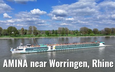 AMINA near Worringen, Rhine river 10.04.2024