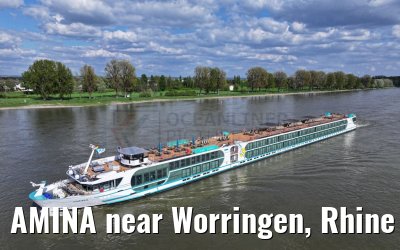 AMINA near Worringen, Rhine river 10.04.2024