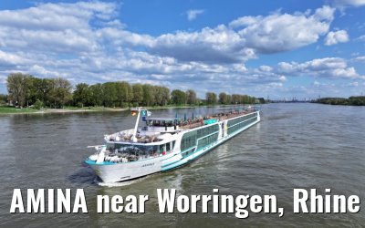 AMINA near Worringen, Rhine river 10.04.2024