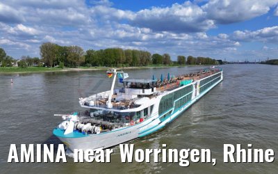 AMINA near Worringen, Rhine river 10.04.2024