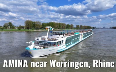 AMINA near Worringen, Rhine river 10.04.2024