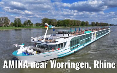 AMINA near Worringen, Rhine river 10.04.2024