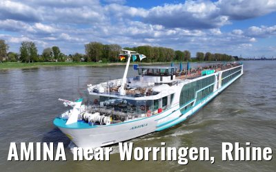 AMINA near Worringen, Rhine river 10.04.2024