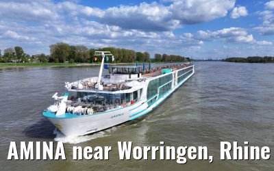 AMINA near Worringen, Rhine river 10.04.2024