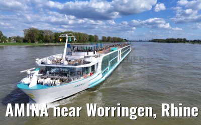 AMINA near Worringen, Rhine river 10.04.2024