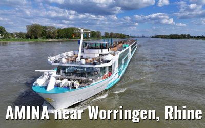 AMINA near Worringen, Rhine river 10.04.2024