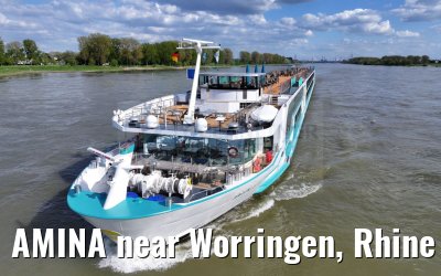 AMINA near Worringen, Rhine river 10.04.2024