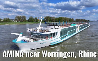 AMINA near Worringen, Rhine river 10.04.2024