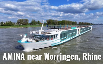 AMINA near Worringen, Rhine river 10.04.2024
