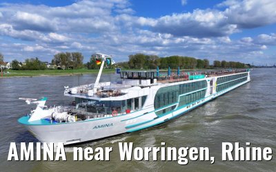 AMINA near Worringen, Rhine river 10.04.2024