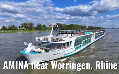 AMINA near Worringen, Rhine river 10.04.2024