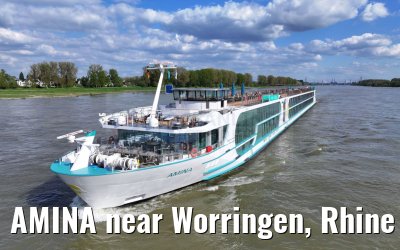 AMINA near Worringen, Rhine river 10.04.2024