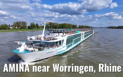 AMINA near Worringen, Rhine river 10.04.2024