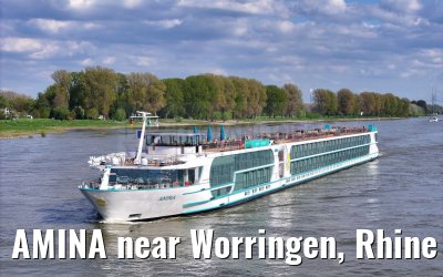 AMINA near Worringen, Rhine river 10.04.2024