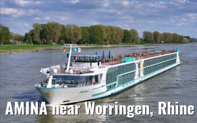 AMINA near Worringen, Rhine river 10.04.2024