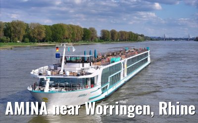 AMINA near Worringen, Rhine river 10.04.2024