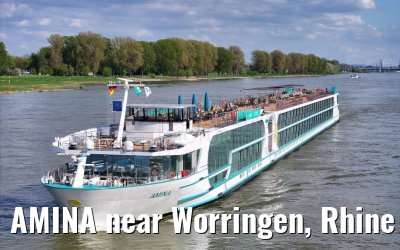 AMINA near Worringen, Rhine river 10.04.2024