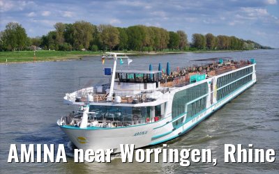 AMINA near Worringen, Rhine river 10.04.2024