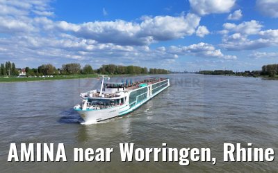 AMINA near Worringen, Rhine river 10.04.2024