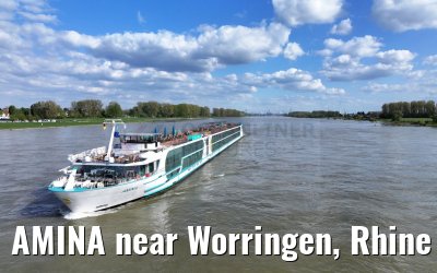 AMINA near Worringen, Rhine river 10.04.2024