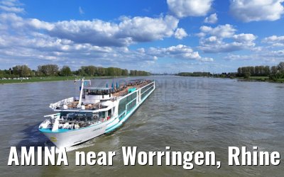 AMINA near Worringen, Rhine river 10.04.2024